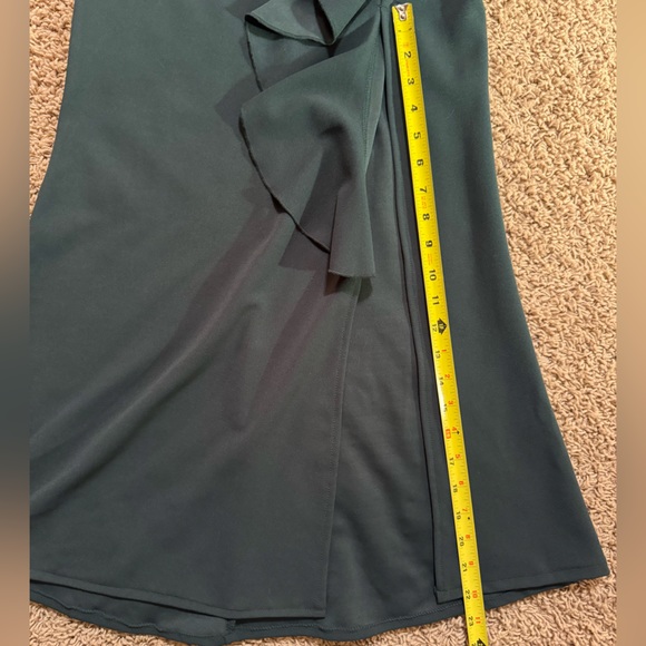 Woosea Bodycon Mermaid Evening Long Dress, Dark Green, side slit, size medium - Picture 8 of 13